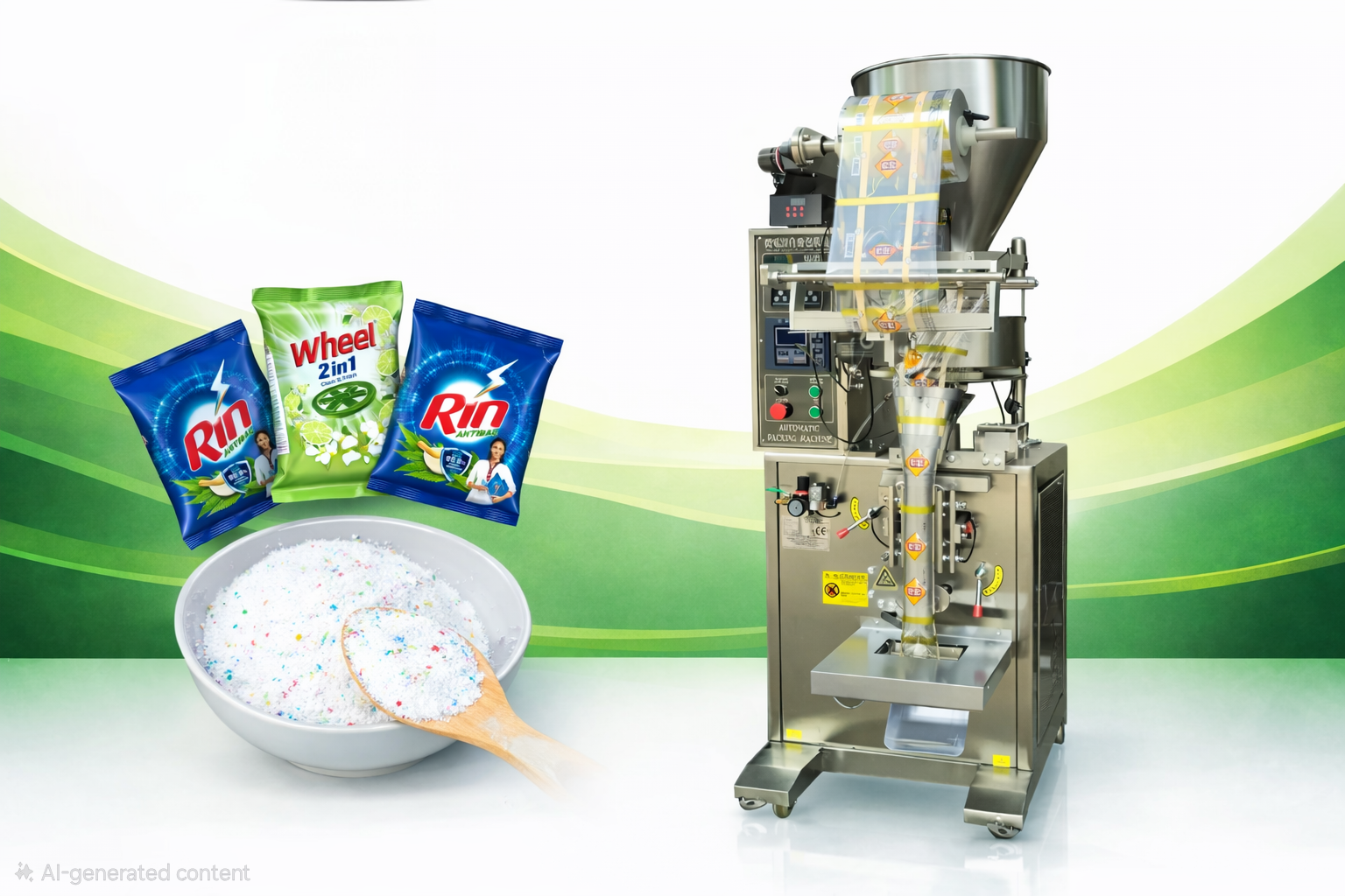 Detergent Powder Packing Machine 10-200 gm